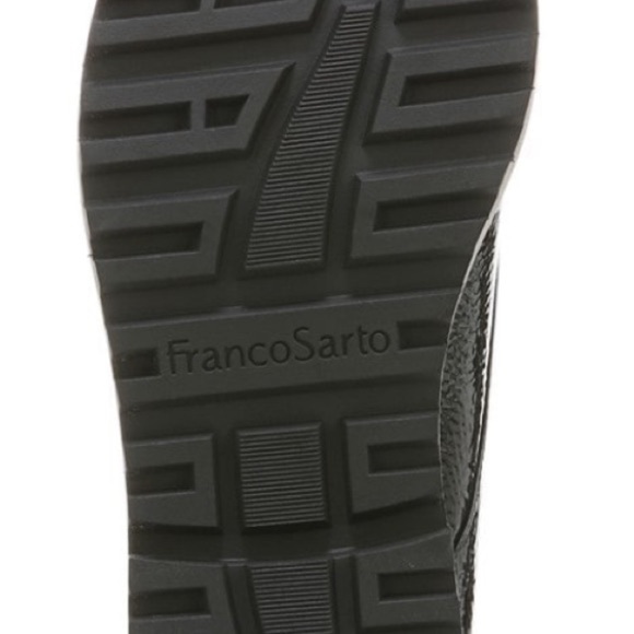 NEW Franco Sarto black Patent Vegan Leather Lace Up Loafers size 7 - Picture 9 of 10